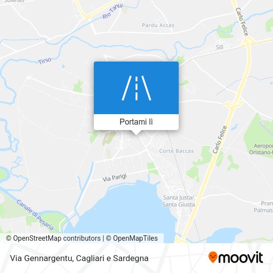 Mappa Via Gennargentu