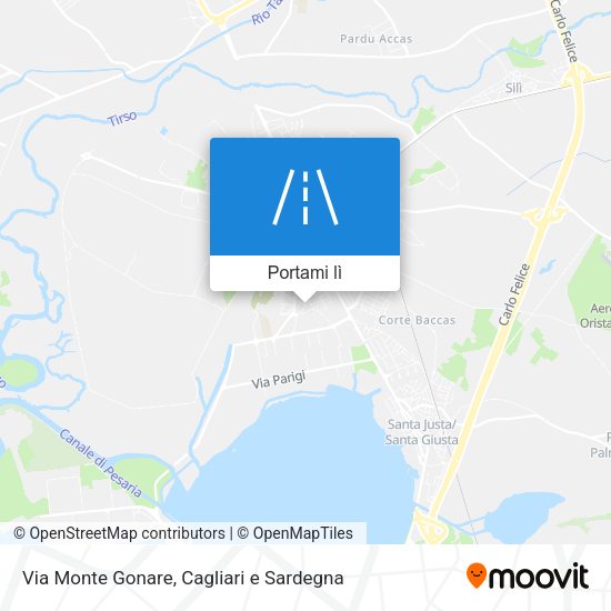 Mappa Via Monte Gonare