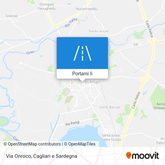 Mappa Via Onroco