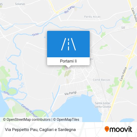 Mappa Via Peppetto Pau