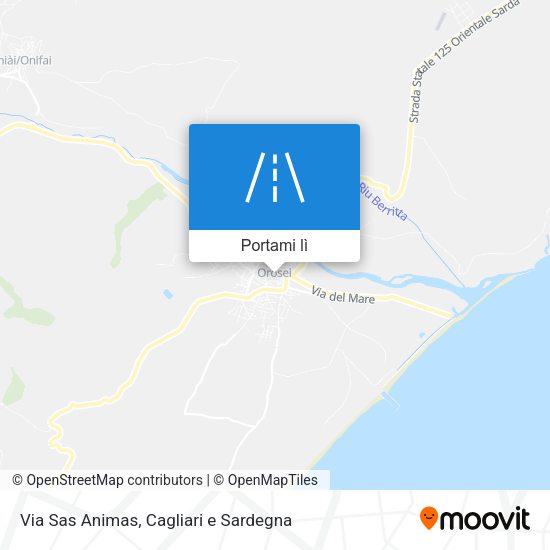 Mappa Via Sas Animas