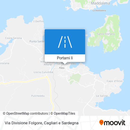 Mappa Via Divisione Folgore