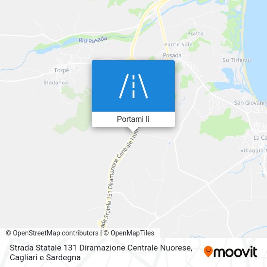 Mappa Strada Statale 131 Diramazione Centrale Nuorese