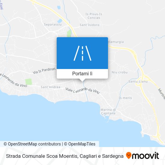 Mappa Strada Comunale Scoa Moentis