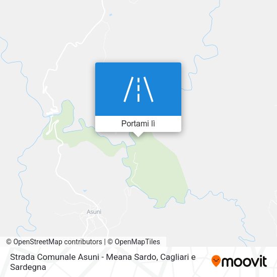 Mappa Strada Comunale Asuni - Meana Sardo