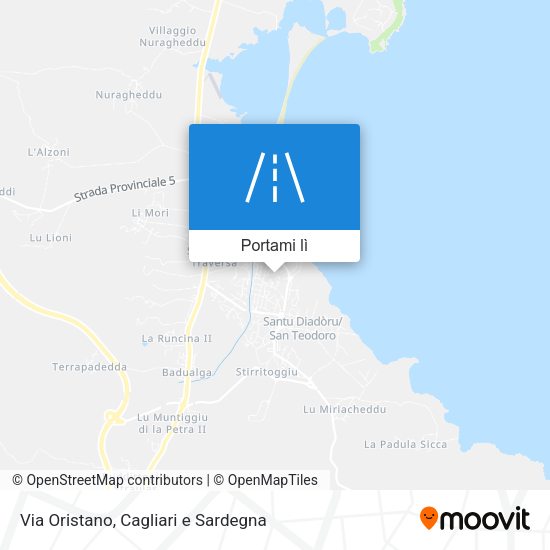 Mappa Via Oristano