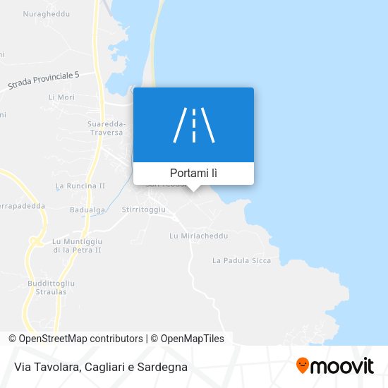 Mappa Via Tavolara