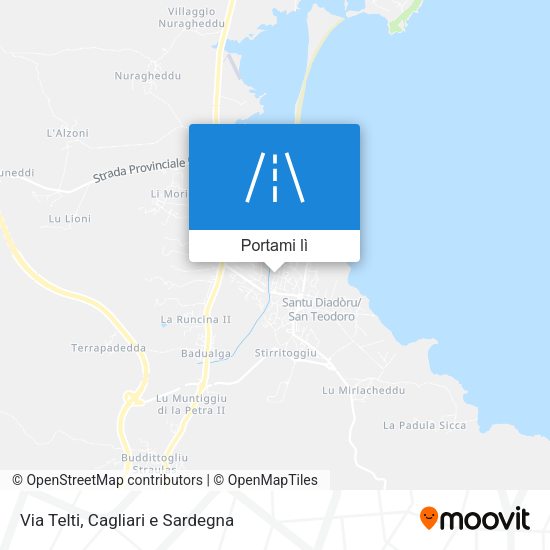 Mappa Via Telti