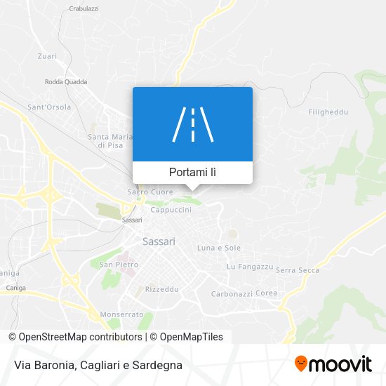 Mappa Via Baronia