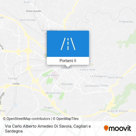 Mappa Via Carlo Alberto Amedeo Di Savoia