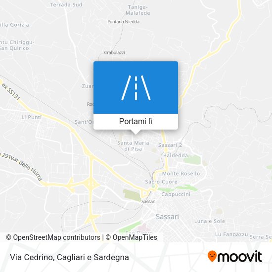 Mappa Via Cedrino