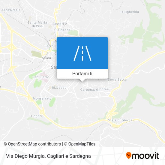 Mappa Via Diego Murgia