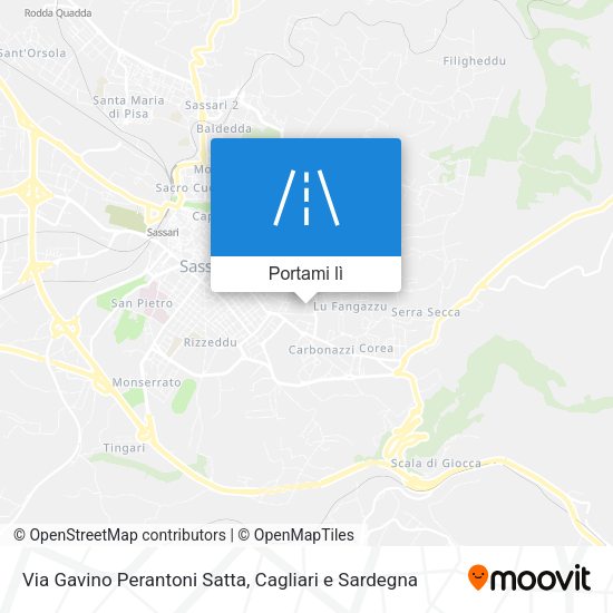 Mappa Via Gavino Perantoni Satta