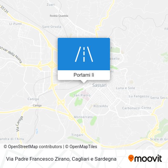 Mappa Via Padre Francesco Zirano