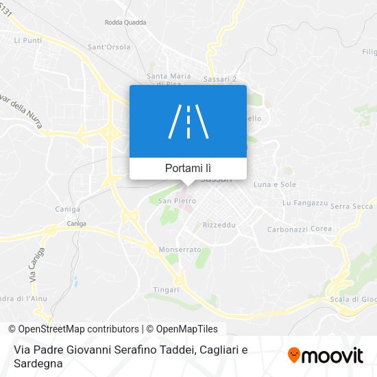 Mappa Via Padre Giovanni Serafino Taddei