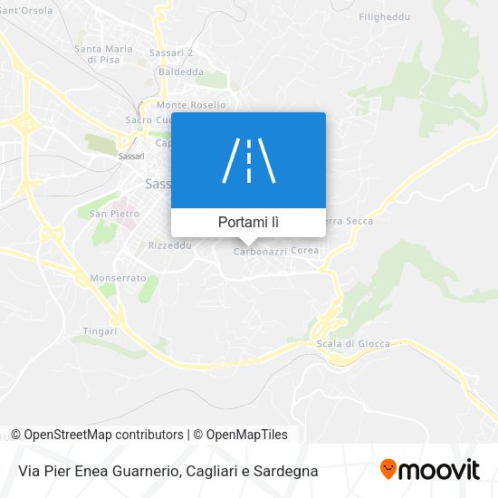 Mappa Via Pier Enea Guarnerio