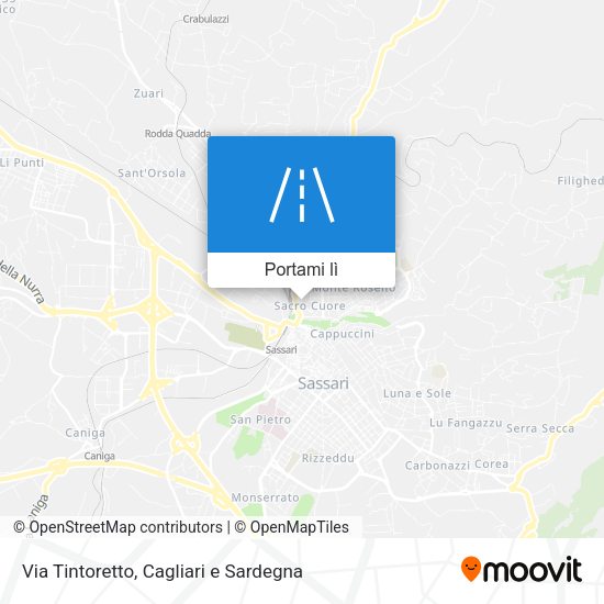 Mappa Via Tintoretto