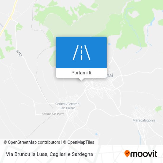Mappa Via Bruncu Is Luas