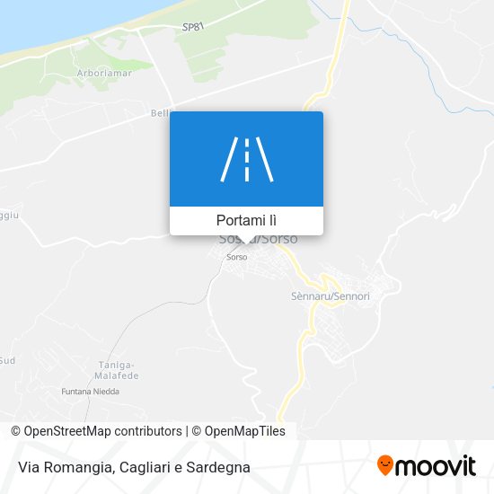Mappa Via Romangia