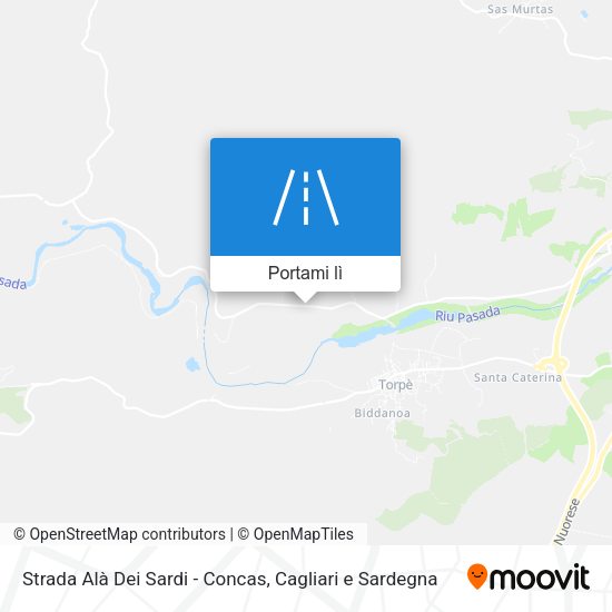 Mappa Strada Alà Dei Sardi - Concas