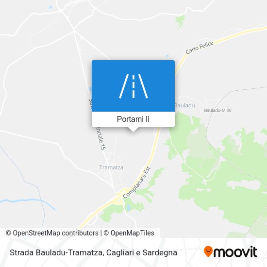 Mappa Strada Bauladu-Tramatza