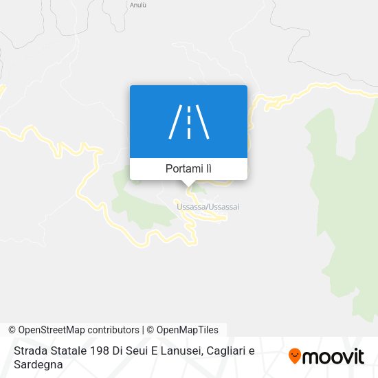 Mappa Strada Statale 198 Di Seui E Lanusei