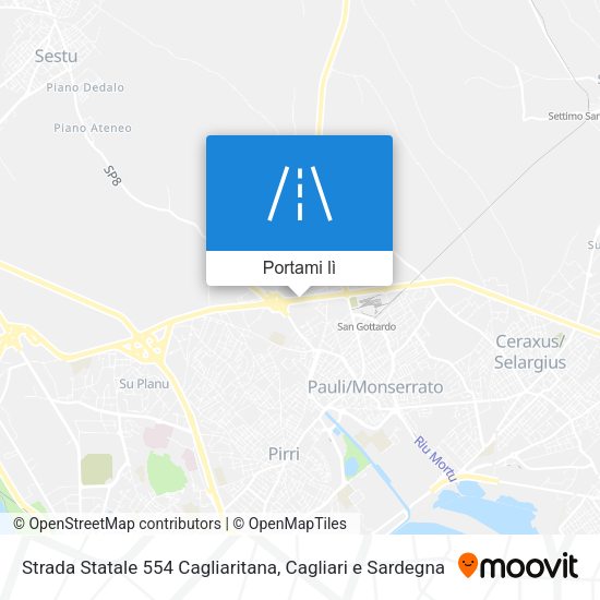 Mappa Strada Statale 554 Cagliaritana