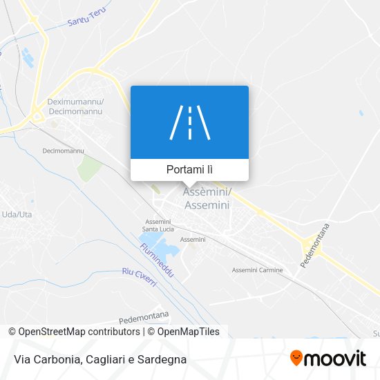 Mappa Via Carbonia