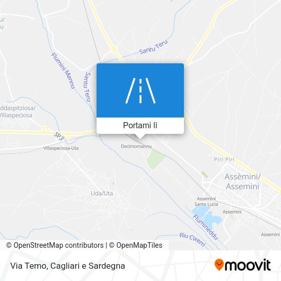 Mappa Via Temo