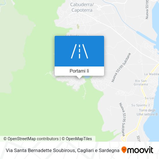 Mappa Via Santa Bernadette Soubirous