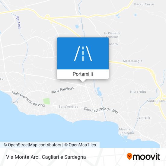 Mappa Via Monte Arci