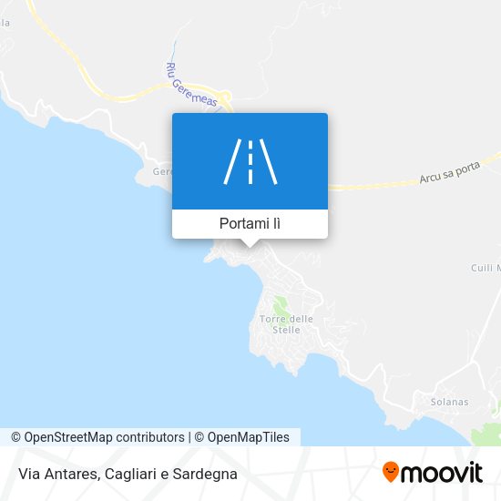 Mappa Via Antares