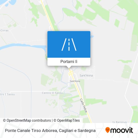 Mappa Ponte Canale Tirso Arborea