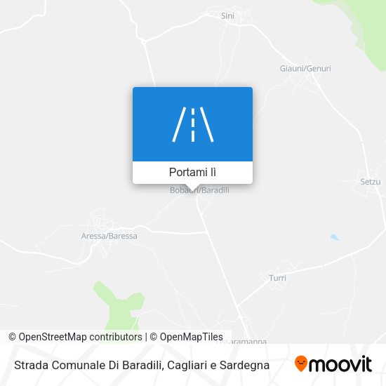 Mappa Strada Comunale Di Baradili