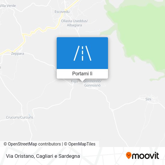 Mappa Via Oristano
