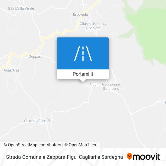 Mappa Strada Comunale Zeppara-Figu