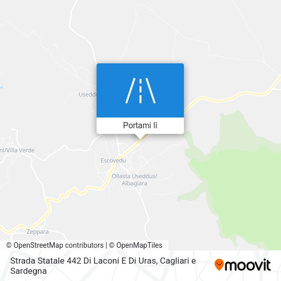 Mappa Strada Statale 442 Di Laconi E Di Uras