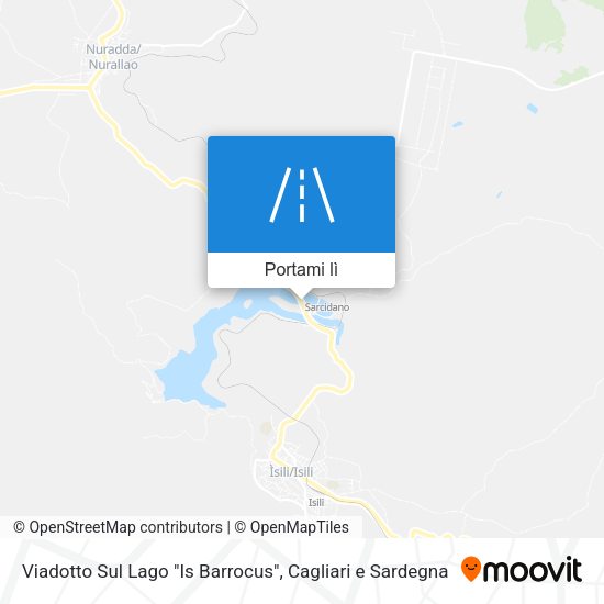 Mappa Viadotto Sul Lago "Is Barrocus"