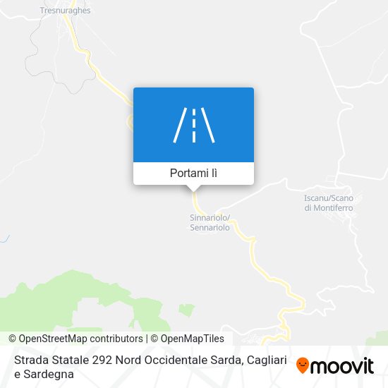 Mappa Strada Statale 292 Nord Occidentale Sarda