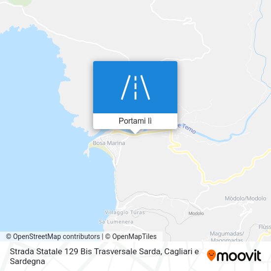 Mappa Strada Statale 129 Bis Trasversale Sarda