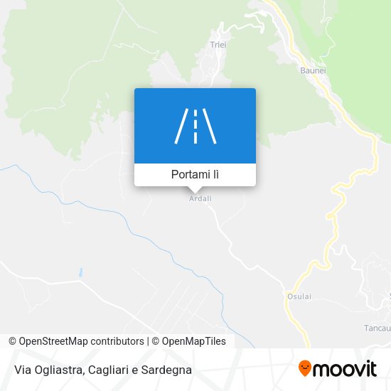 Mappa Via Ogliastra