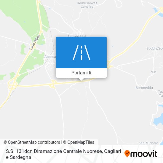 Mappa S.S. 131dcn Diramazione Centrale Nuorese