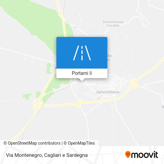 Mappa Via Montenegro