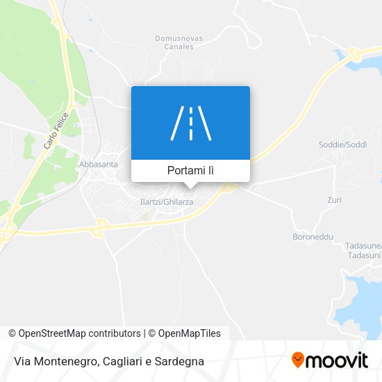 Mappa Via Montenegro