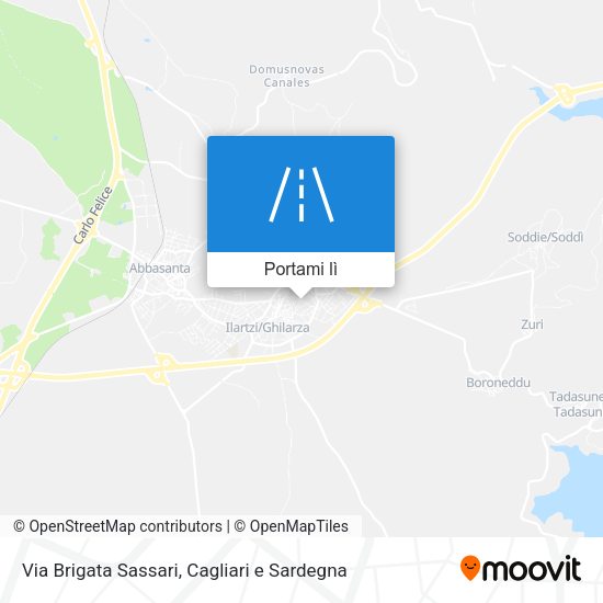 Mappa Via Brigata Sassari