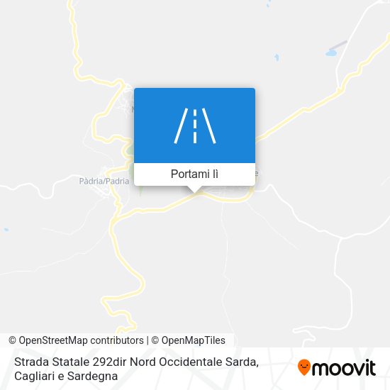Mappa Strada Statale 292dir Nord Occidentale Sarda