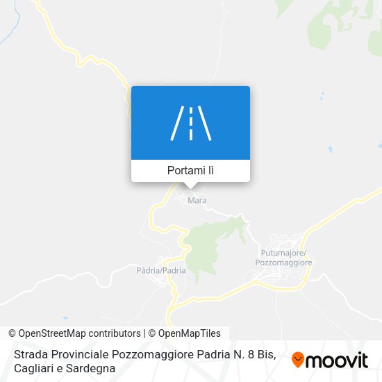 Mappa Strada Provinciale Pozzomaggiore Padria N. 8 Bis