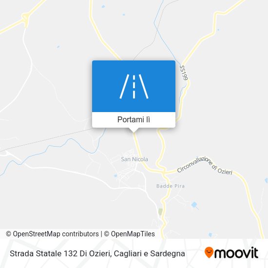 Mappa Strada Statale 132 Di Ozieri
