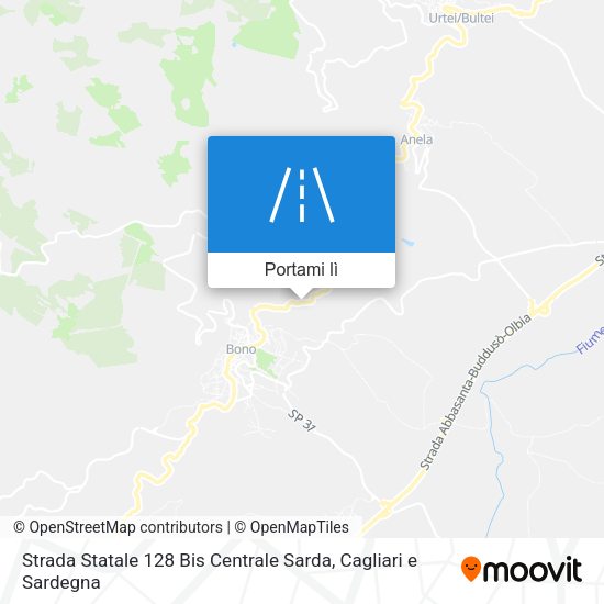 Mappa Strada Statale 128 Bis Centrale Sarda
