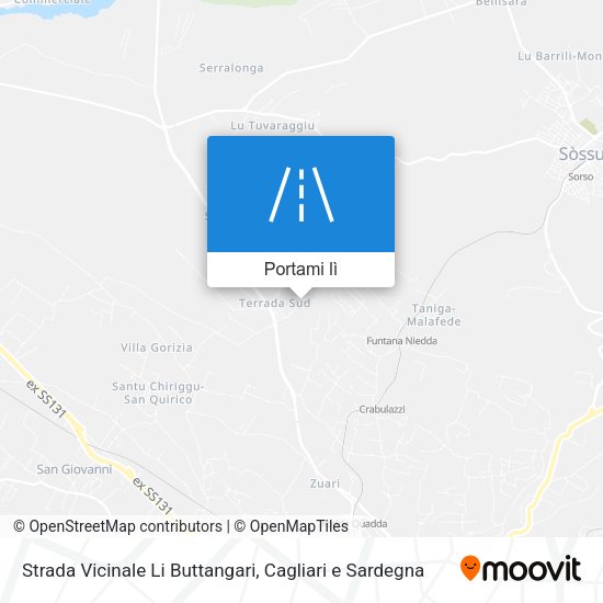 Mappa Strada Vicinale Li Buttangari
